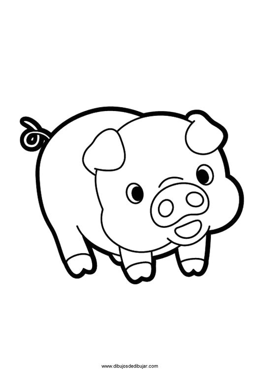 Cerdo dibujo para colorear - Imagui