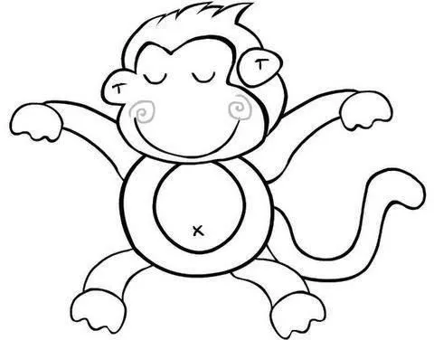 Mono bebé tierno para colorear - Imagui