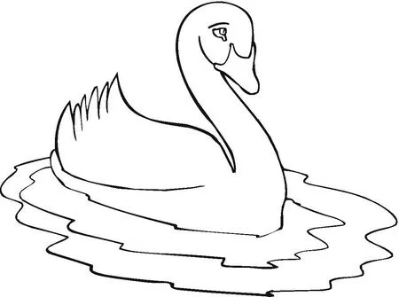 Dibujos para imprimir y colorear: Cisne para colorear