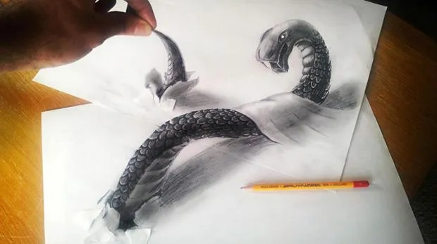 Dibujos a lapiz en 3D de mariposas - Imagui