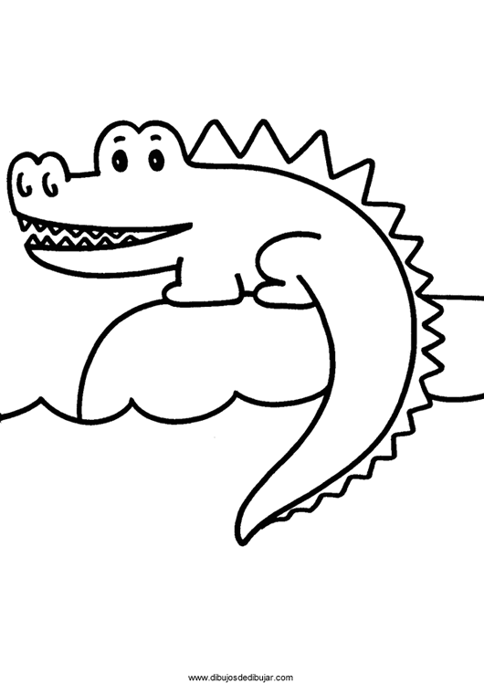 Dibujos de cocodrilos y caimanes para colorearDibujos de dibujar