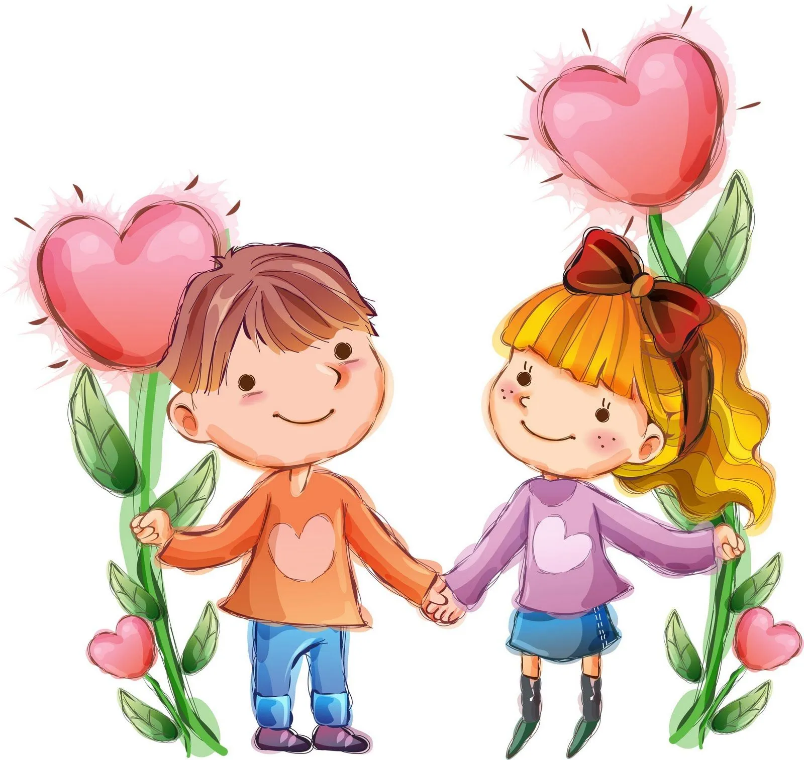 Dibujos a color ♥: ♥ Dibujos de niños San Valentin