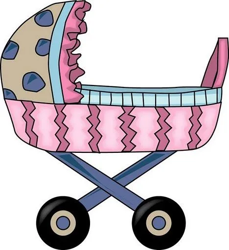 Dibujos coloreados carritos de bebe - Imagenes y dibujos para imprimir