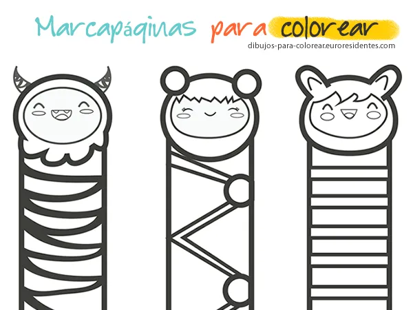 Dibujos para Colorear: Marcapáginas para colorear