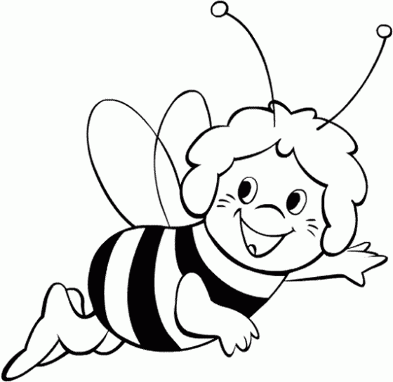 Dibujo abeja para colorear e imprimir - Imagui