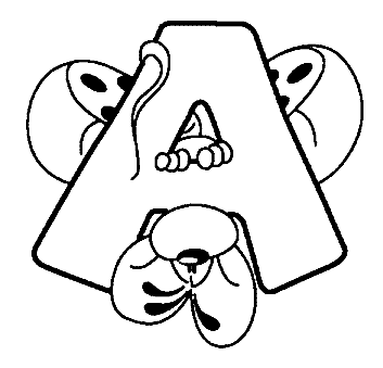Dibujos para colorear de Alfabeto de A-Z con Diddl Dibujos para colorear de Alfabeto de A-Z con Diddl