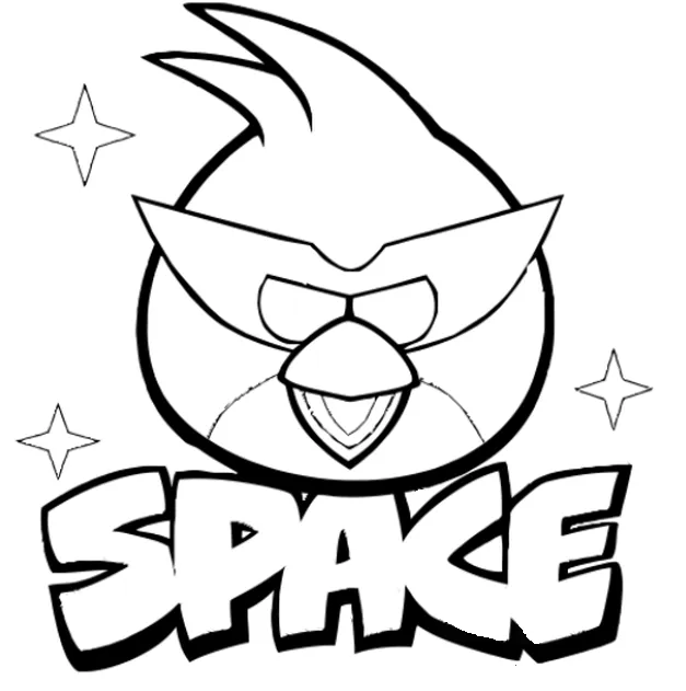 Angry Birds Space para pintar ~ Dibujos para Colorear Infantil