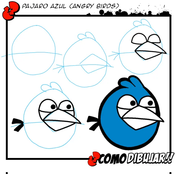 Dibujos para colorear de Angry Birds: Pasos para pintar a los ...