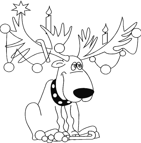 Celebrar la Navidad: Dibujos para colorear de Animales de navidad