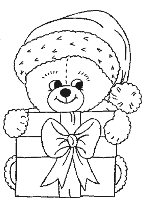 Dibujos para colorear de Animales de navidad, Plantillas para ...