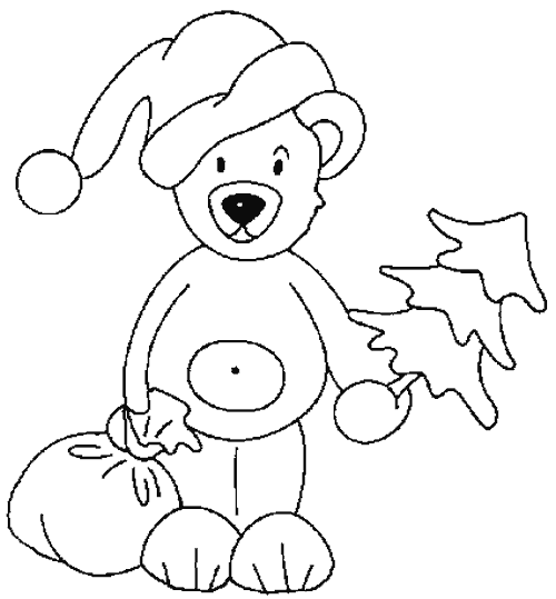 Dibujos para colorear de Animales de navidad, Plantillas para ...
