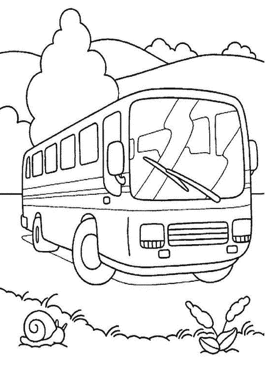 Dibujos para colorear de Autobuses, bus, colectivo, gondola, micro ...