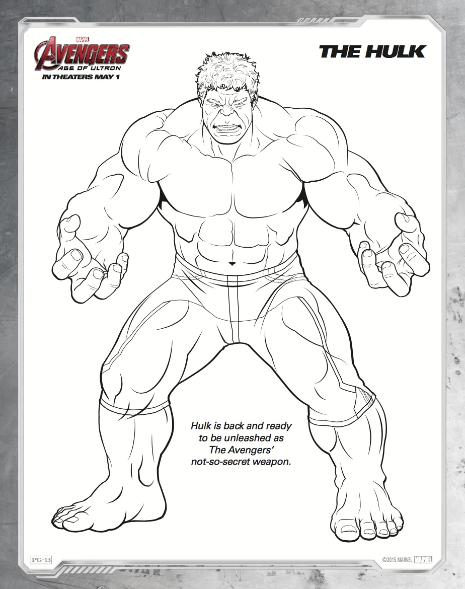 Dibujos para colorear de Avengers: Era de Ultrón - Hispana Global