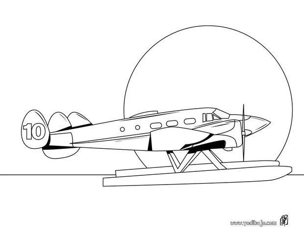 Dibujos para colorear AVION, un avión para imprimir