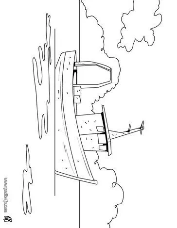 Dibujo de un barco de pesca - Dibujos para colorear BARCOS
