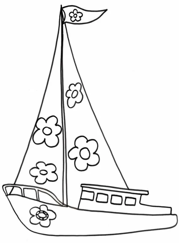 Dibujos para colorear de Barcos de Vela, Plantillas para colorear ...