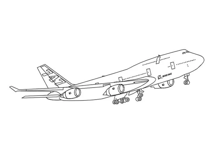 boeing 747 P Colouring Pages