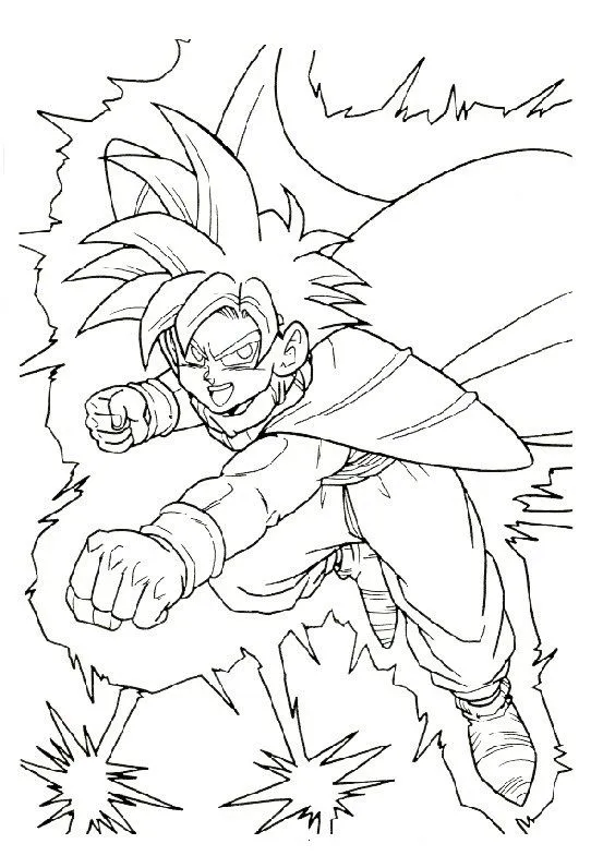 Dibujo para colorear de Goku Super Sayayin 5 - Imagui