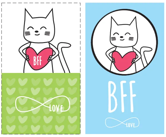 Dibujos para Colorear: Bonitas tarjetas de mejores amigas para ...