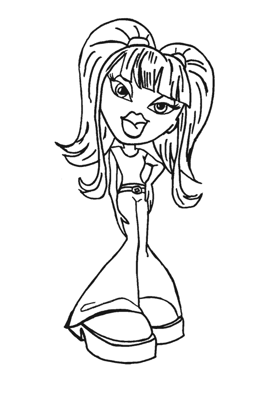 Dibujos para colorear de Bratz línea de muñecas Dibujos para colorear de Bratz línea de muñecas