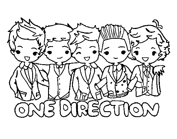 Pinto Dibujos: One Direction para colorear