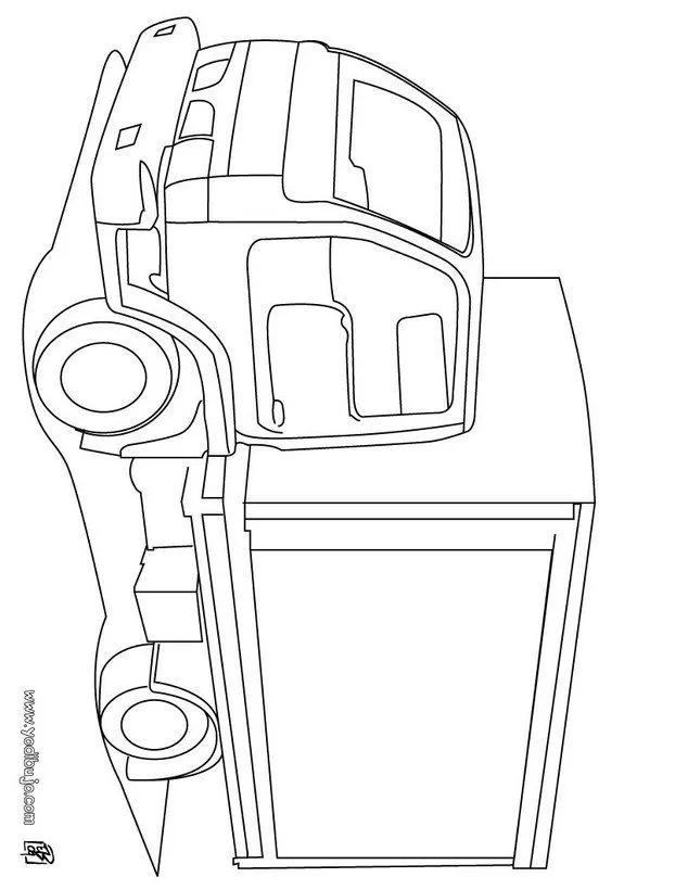Dibujos para colorear CAMION, un camion frigorífico para imprimir Dibujos para colorear CAMION, un camion frigorífico para imprimir