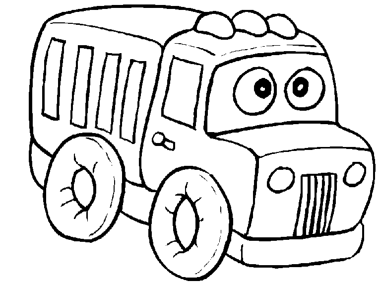 Dibujo de carro para colorear - Imagui
