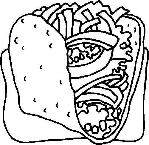Dibujo para colorear alimentos nutritivos y chatarra - Imagui