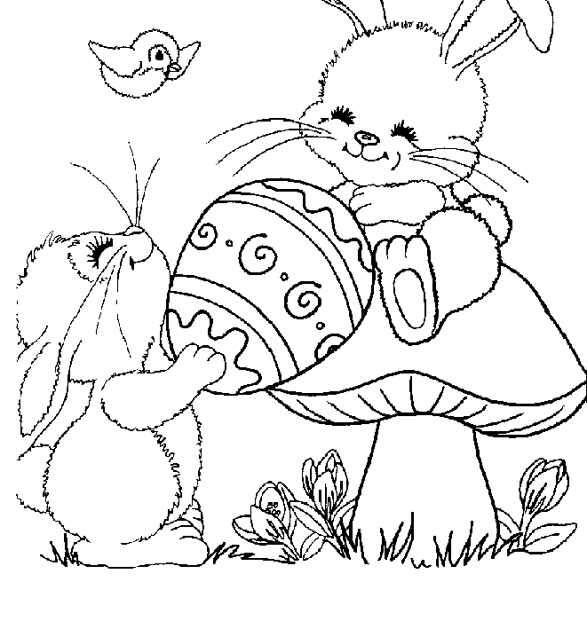Free coloring pages of conejos tiernos