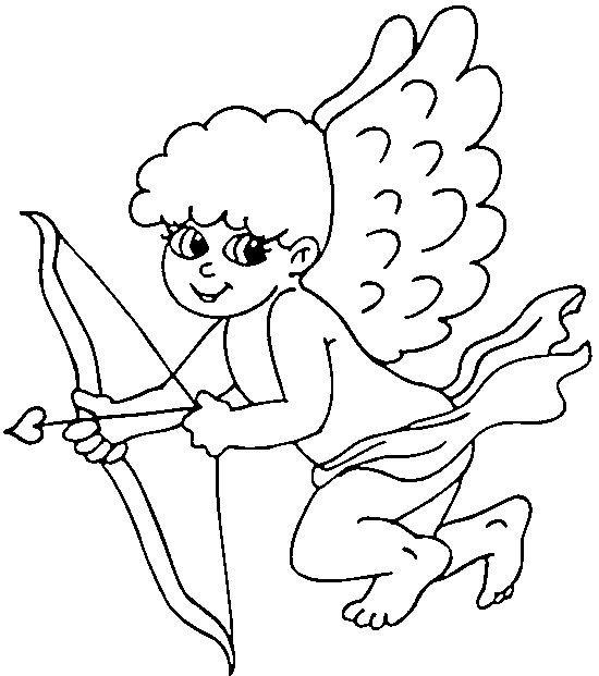 Dibujos para colorear de Cupido es el dios del amor, Plantillas ...