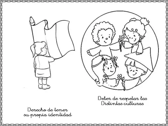 Dibujos para colorear de los derechos y deberes del niño y la niña ...