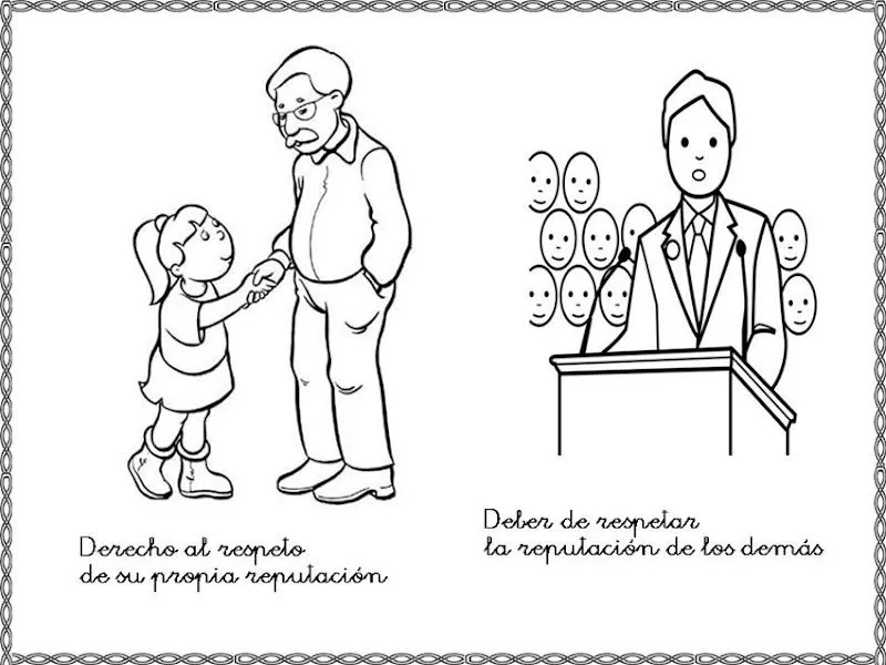 Dibujos para colorear derechos y deberes del niño | Colorear ...