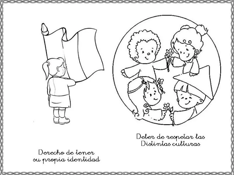 Dibujos para colorear derechos y deberes del niño | Colorear ...