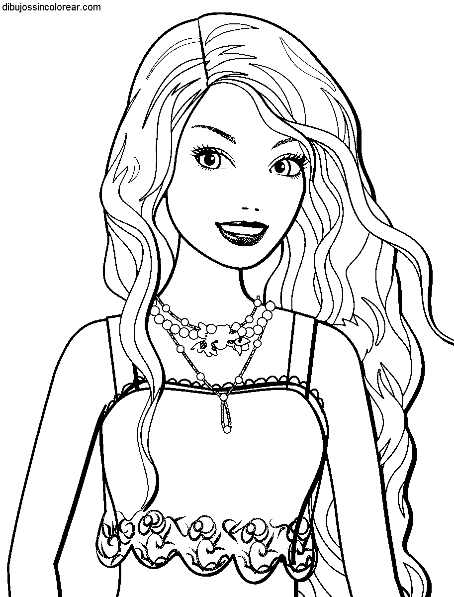 Dibujos Sin Colorear: Dibujos de Barbie para Colorear Dibujos Sin Colorear: Dibujos de Barbie para Colorear