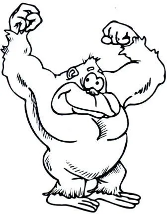Dibujos para colorear: Dibujos para colorear - Gorila Dibujos para colorear: Dibujos para colorear - Gorila