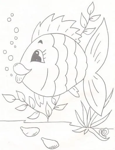 Dibujos para colorear: Dibujos para colorear - Pez Dibujos para colorear: Dibujos para colorear - Pez