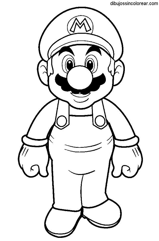 Dibujos Sin Colorear: Dibujos de Mario Bros para Colorear Dibujos Sin Colorear: Dibujos de Mario Bros para Colorear