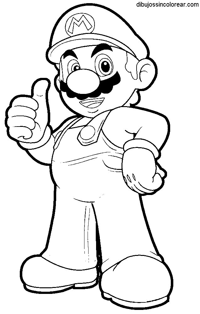 Dibujos Sin Colorear: Dibujos de Mario Bros para Colorear Dibujos Sin Colorear: Dibujos de Mario Bros para Colorear