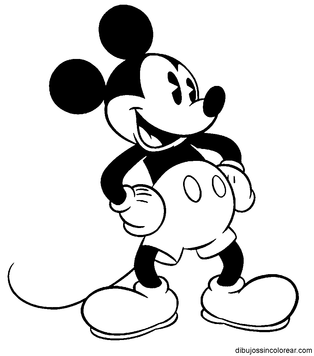 Dibujos Sin Colorear: Dibujos de Mickey Mouse para Colorear