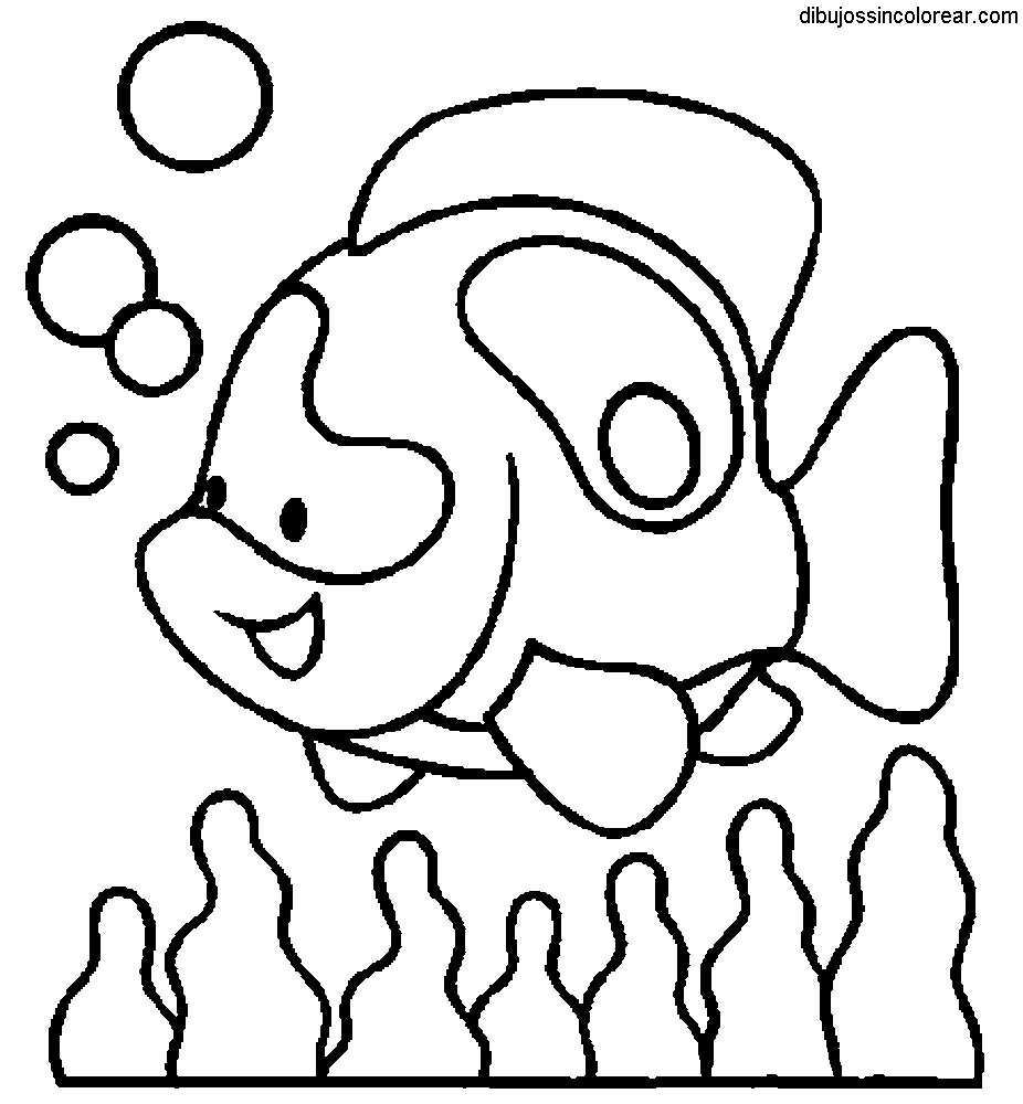 Dibujos Sin Colorear: Dibujos de Peces para Colorear Dibujos Sin Colorear: Dibujos de Peces para Colorear