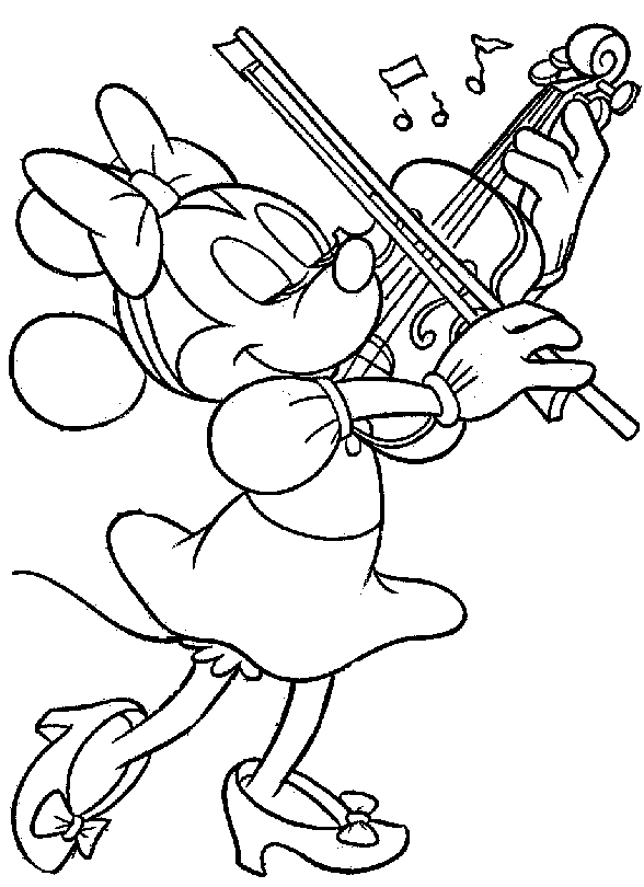 Dibujos para Colorear: Dibujos para Pintar de Minnie Mouse