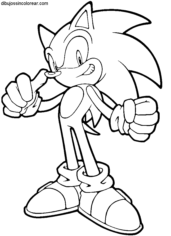 Dibujos Sin Colorear: Dibujos de Sonic (Sega) para Colorear