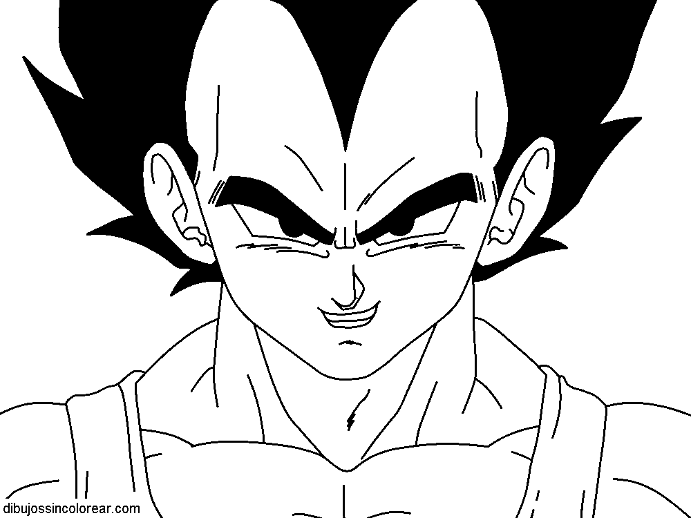 Dibujos Sin Colorear: Dibujos de Vegeta (Dragonball) para Colorear Dibujos Sin Colorear: Dibujos de Vegeta (Dragonball) para Colorear