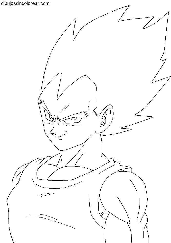 Dibujos Sin Colorear: Dibujos de Vegeta (Dragonball) para Colorear Dibujos Sin Colorear: Dibujos de Vegeta (Dragonball) para Colorear