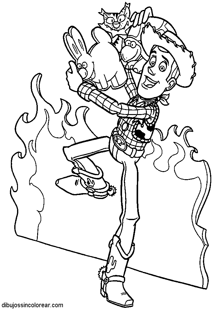 Dibujos Sin Colorear: Dibujos de Woody de Toy Story para Colorear Dibujos Sin Colorear: Dibujos de Woody de Toy Story para Colorear