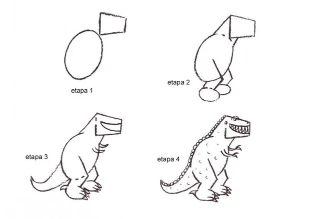 Dibujar DINOSAURIOS - Tiranosaurio Rex