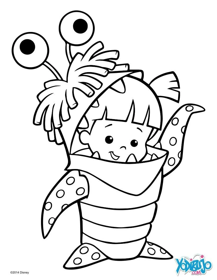 Dibujos para colorear boo de monstruos s.a. - es.hellokids.com