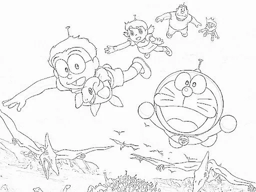 Dibujos para colorear de Doraemon y nobita - Imagui