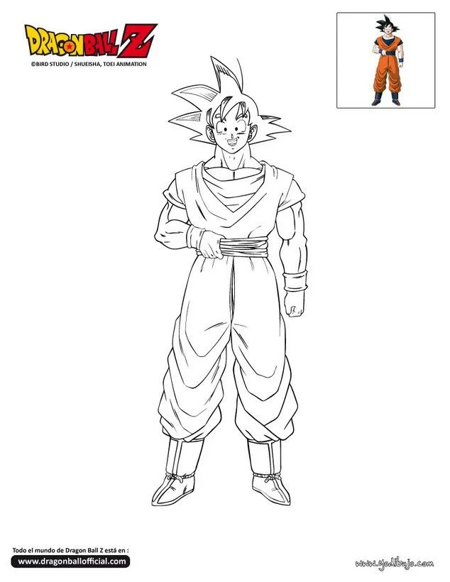 Goku Para Pintar E Imprimir