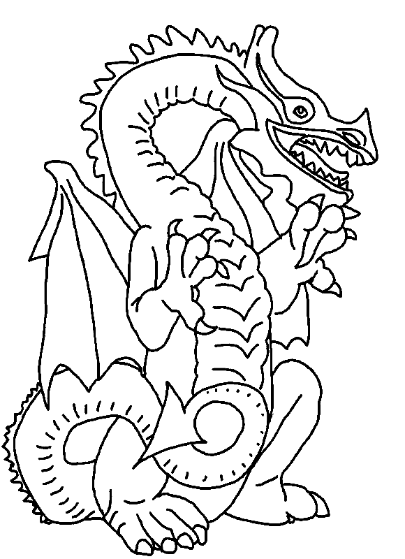 Dibujos para colorear de Dragones, dragón, draco, drakon, víbora ...